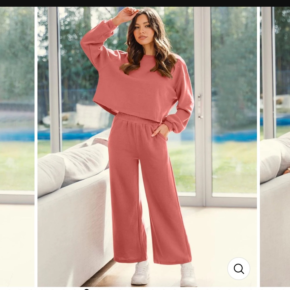 Cropped Knit Sweater Set - Picture 1 of 9